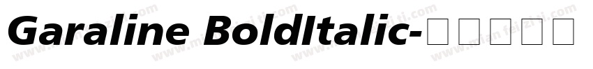 Garaline BoldItalic字体转换